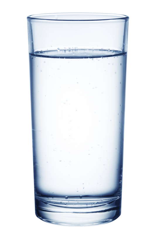 Glass of table-water.